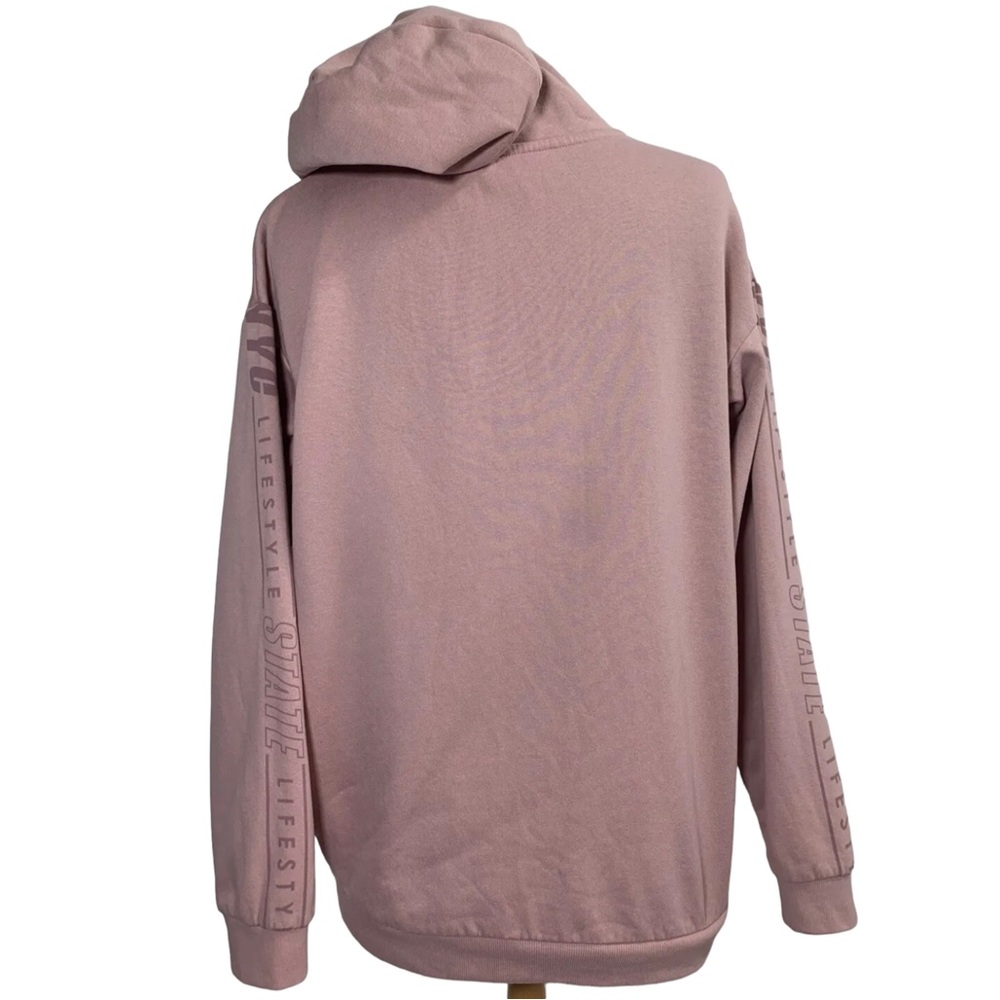H&M Hoodie Pink NYC Long Sleeves Jumper Hoody Pullover Top Girls Size 12-14yrs - Picture 5 of 13